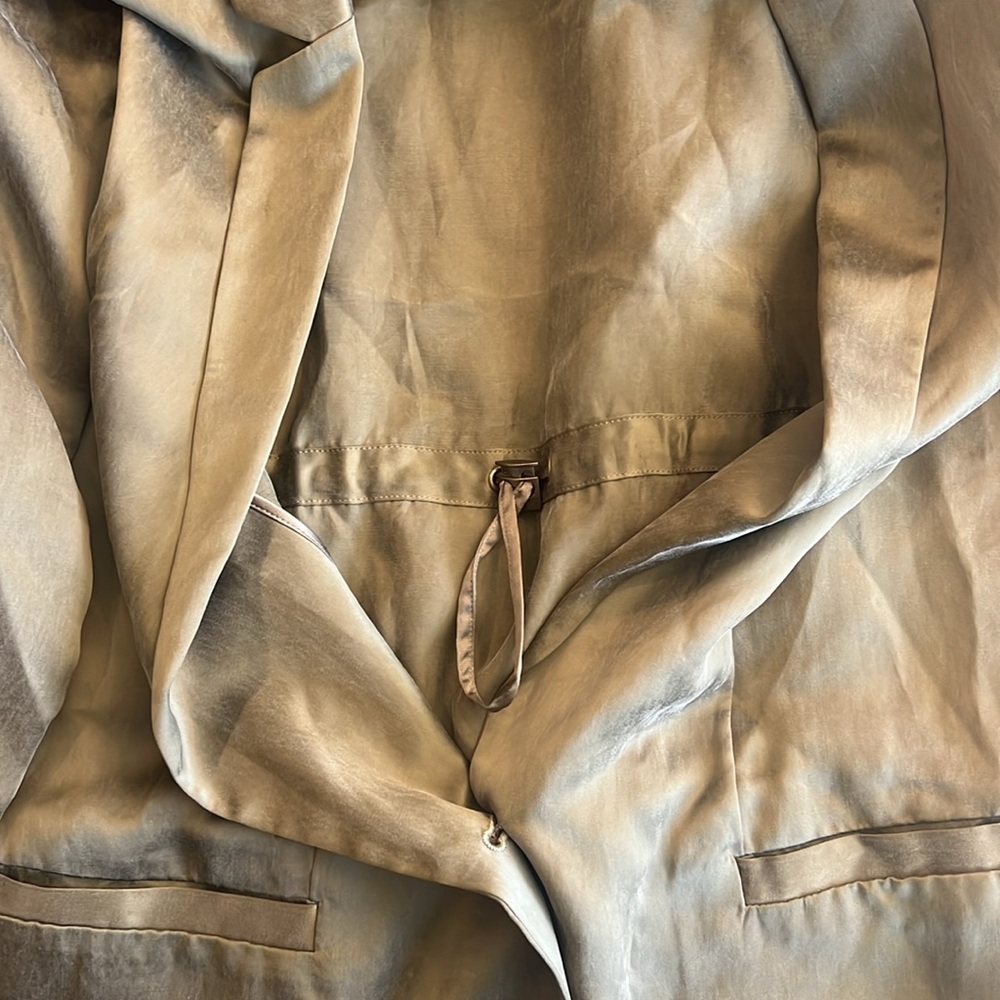 Diane Von Furstenberg green cupro blazer size 6 - Picture 7 of 7